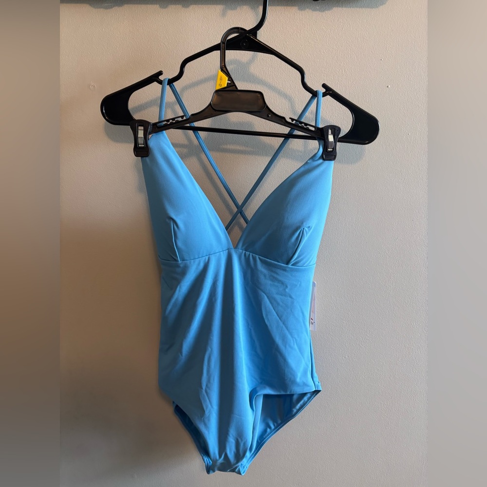 CALIA Women's Swim Triangle Strappy Back One Piece